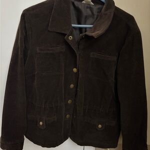 Christopher & Banks Dark Brown Corduroy Jacket